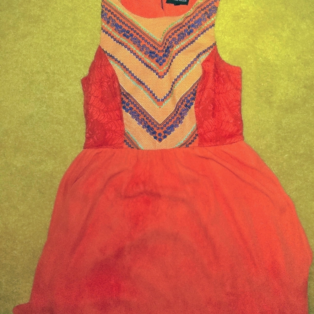 Orange Multicolor My Michelle Summer Dress